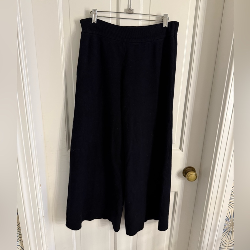 Splendid x Cellajaneblog Black Wide Leg Sweater Pants